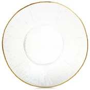 shumee Krožnik za večerjo, plitvo steklo, zlati pladenj, 30 cm