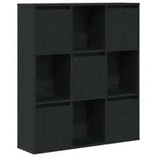 Vidaxl Knjižna omara črna hrast 89x24x101,5 cm inženirski les