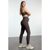 Trendyol Brown Brushed Scuba Full Length Sports Leggings