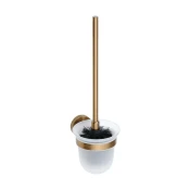X-ROUND COPPER stenska WC ščetka, mat steklo, bakrena mat barva - Baker - 95x370x140 mm - Sapho - X-ROUND - 24 - Medeninasti - Lepilo - Drugo - Ščetka za stranišče - Krožni - PVD premaz - 95 - 370 - 140 - 14