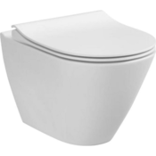 Cersanit K701-104 - Viseča WC školjka z WC desko CITY OVAL keramika/bela