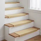 vidaXL Podloge za stopnice 15 kos 65 x 21 x 4 cm Bež Poliester