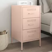 Vidaxl vidaXL Nočna omarica roza 36x39x68 cm jeklo
