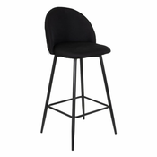 Črni barski stoli v kompletu z nastavljivo višino 2 ks (višina sedeža 69 cm) – Casa Selección