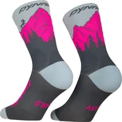Nogavice Dynafit TRAVERSE CREW SK, pepelnato/roza glo (EU 43-46)
