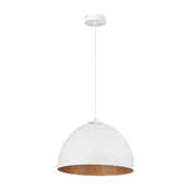 Luster na sajli DIAMENT 1xE27/60W/230V pr. 35 cm bijela/bakrena