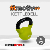 Fitmotiv Kettlebell 8 kg – kettlebell utež iz litega železa prevlečena z neoprensko gumo