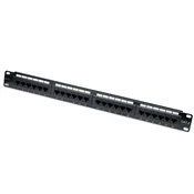 * Patch panel 19 inch 1U U TP 24 ports RJ45 Cat6