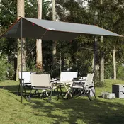 Vidaxl vidaXL Kamperska ponjava, siva in oranžna, 360 x 294 cm, vodoodporna