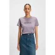 BOSS za ženske. 50501139 Elogo5 lila majica (L), Priložnostno, Vijolična, Bombaž, Kratek rokav