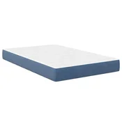 Vidaxl Vzmetnica z vzmetnico Modra 120 x 190 cm blago