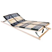 Vidaxl Lamelni podstavek Rjava 80 x 190 cm Trda bukovina