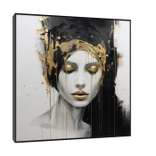 Canvas Slika na platnu Amy, Sa ramom, 100 x 100 cm, Crni