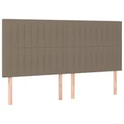 Vidaxl Vzglavje postelje sivo-rjavo 160x5x118/128 cm blago