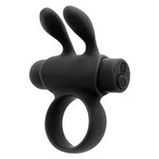 S Pleasures Cock Ring S Pleasures Rabbit Black - Nevibrirajoči obroček