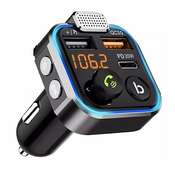 LED 20W avto FM oddajnik MP3 bluetooth 5.0 2x USB 3.0 12-24V