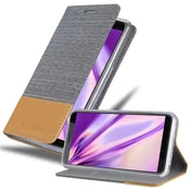 Cadorabo CADORABO Ohišje, združljiv s HTC v svetlo sivo rjavi barvi - zaščitni pokrov z magnetnim zapiranjem, stoječo funkcijo in režo za kartico, (20568575)