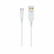 DENMEN D01T Type C USB data kabl 2,4A 1m bela