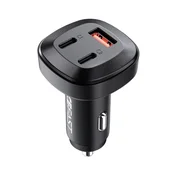 slomart Acefast avto polnilec 66W 2x USB Tip C/USB, PPS, Power Delivery, Quick Charge 4.0, AFC, FCP, SCP črn (B3 black)