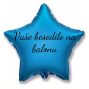 Personal Balon iz folije z besedilom - Modra zvezda, 45 cm