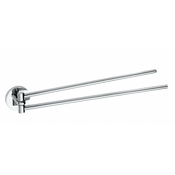 Dvojni drog za brisačo OMEGA s tečaji, 420 mm, kromast - 16