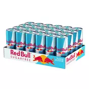 RedBull Sugarfree energijska pijača brez sladkorja, karton, 24x250 ml
