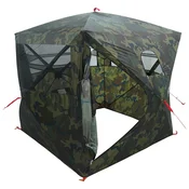 vidaXL vidaXL Lovski šotor Kamuflažna 143 x 143 x 165 cm Poliester in jeklo, (5000309398)