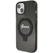 Guess GUESS HARDCASE OVITEK ZA MAGSAFE IPHONE 15 PLUS 6.7 RING STOJALO SKRIPTA BLEŠČICE