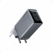 Anker Adapter Prime Charger, 100W, 3 Ports, GaNPrime, Srebrni