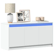 vidaXL TV omarica z LED bela 100x34x50 cm inženirski les