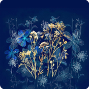 Bertoni Home Unisexs Square Table Pad Midnight Navy Blue
