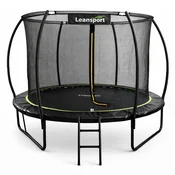 Lean-toys Vrtni trampolin 252cm (8 FT) z zaščitno mrežo, lestvijo in torbo za čevlje