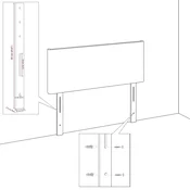 Vidaxl Vzglavje Temno siva 200 cm Žamet