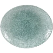 CHURCHILL Raku Jade Green plitev ovalni krožnik, dolžina: 270 mm (12 kos)