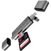 IcyBox IB-CR200-C čitač kartica USB-C SD / microSD + USB hub
