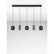 MARLIN VISILICA CRNA/SMEÐA/ZELENA GU10 5X10W IP20 NL9236225