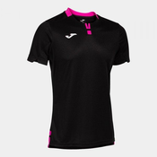 Muška majica Joma Ranking Short Sleeve T-Shirt - black/fluor pink