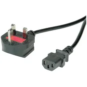 VALUE Value tok priključni kabel [1x VB vtič - 1x ženski konektor IEC C13\, 10 A] 3 m črna, (20630892)