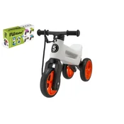 Funny Wheels TEDDIES Funny kolesa Rider SuperSport bela/oranžna 2v1 + trak
