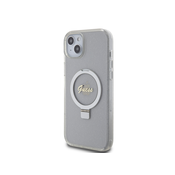 Guess GUHMP15SHRSGSD iPhone 15 6.1 transparent hardcase Ring Stand Script Glitter MagSafe (GUHMP15SHRSGSD)