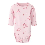 NAME IT Pajac/bodi NBFNALLINA svetlo zelena/rosé/češnjevo rdeča