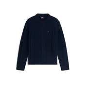 Tommy Jeans Pulover temno modra