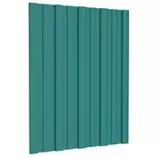 vidaXL Strešni panel 36 pcs Zelena 60 x 45 cm Pocinkano jeklo