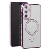AVIZAR Diamantno ohišje za Samsung Galaxy A16 MagSafe Obris Strass, Vijolična, (5000012066)