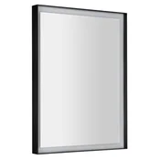 SAPHO Elegantno kopalniško ogledalo SORT z LED osvetlitvijo 60x80 cm, črna mat, senzor, 2700-6500K