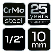 slomart NEO TOOLS udarna nasadna glava 1/2, 10 x 38mm, Cr-Mo