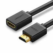 Ugreen kabelski adapter HDMI (ženski) - HDMI (muški) 4K 10,2 Gbps 340 Mhz audio ethernet 0,5m (HD107 10140): crni