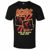 Metal majica moška AC-DC - Back in Black Tour 1980 - ROCK OFF - ACDCTS88MB