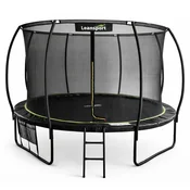 Trampolin 427 cm z zaščitno mrežo in lestvami - vrt
