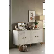 HANAH HOME Komoda Lessi 150 White Travertine Gold